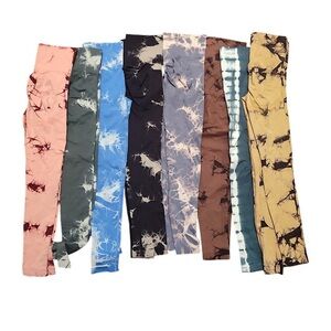 Bundle of 8 women’s NWOT Tie-dye support leggings